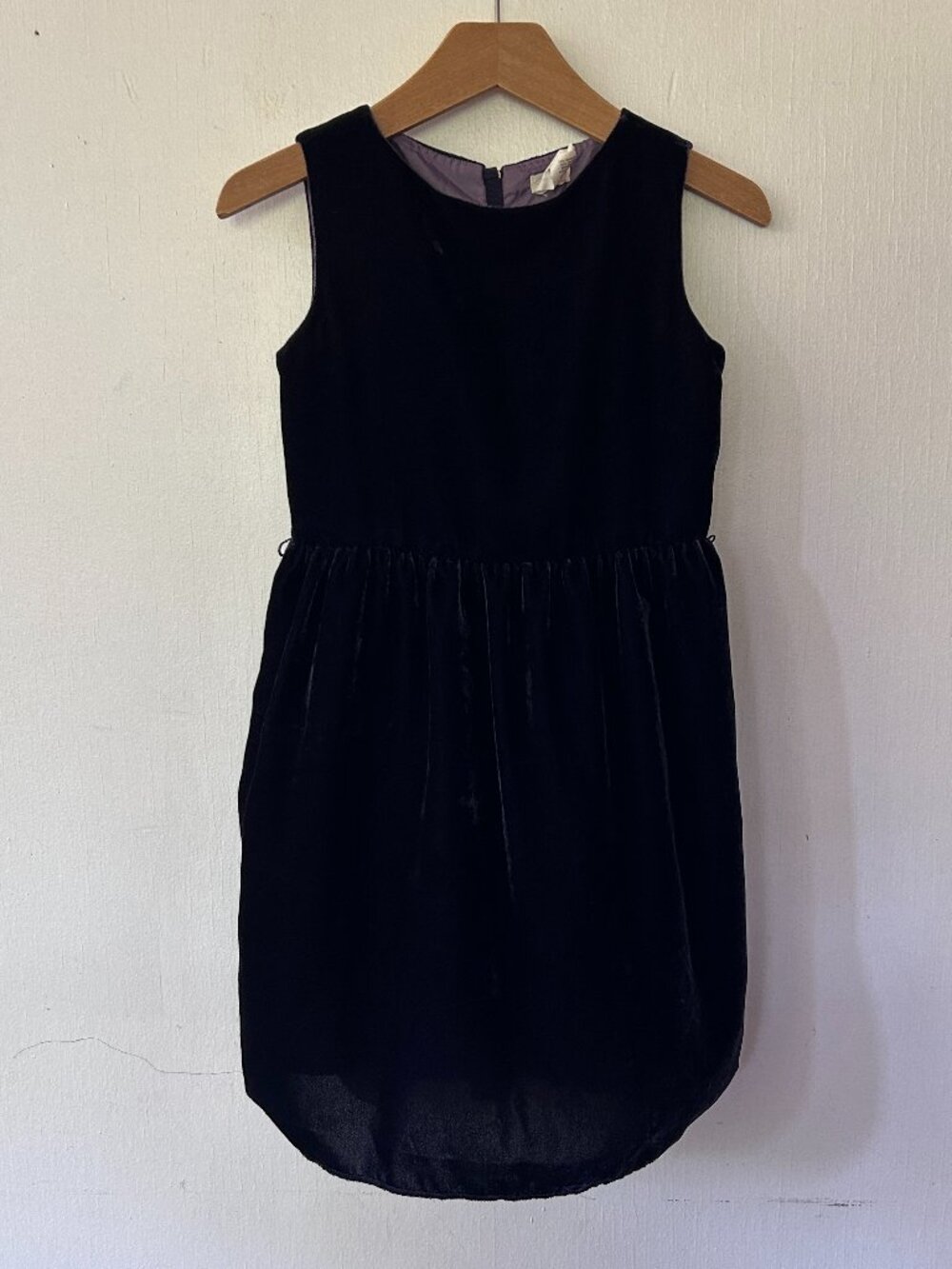 Crewcuts Purple Velvet Dress Girls 6 Sleeveless Holiday Preppy‎